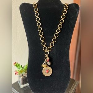 CHICOS Long Round Link Adjustable Necklace